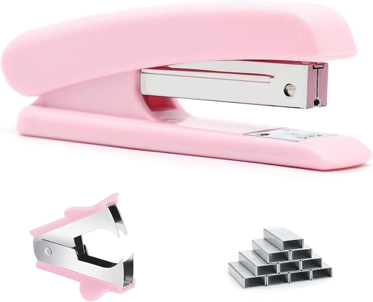 Pink Stapler, Desktop Stapler, 25 Sheet Capacity, includes 1000 Staples and Staple Remover